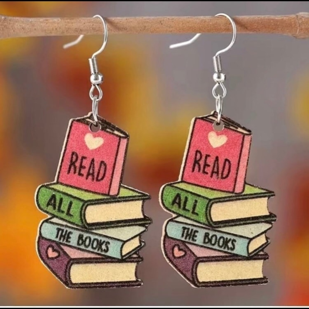 NWT Book Earrings